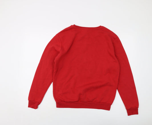 TEX Womens Red Polyester Pullover Sweatshirt Size S Pullover