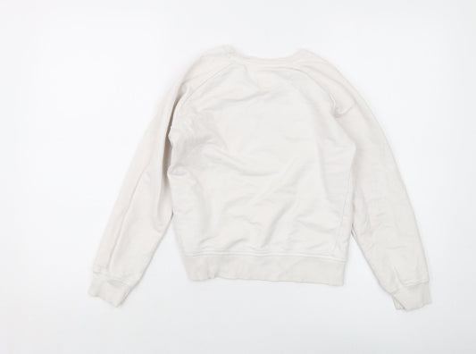 Levi's Girls White Cotton Pullover Sweatshirt Size 10 Years Pullover
