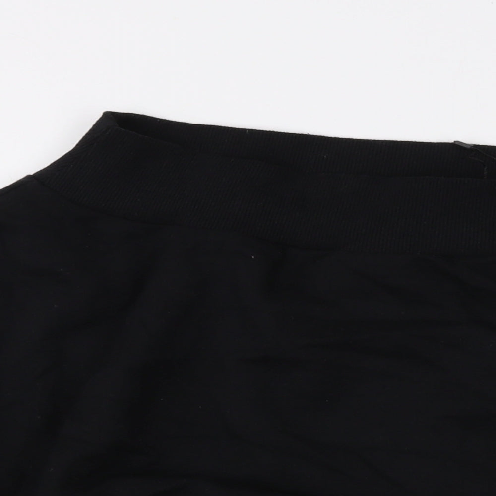 bOPOHOO Womens Black Cotton Pullover Sweatshirt Size 24 Pullover