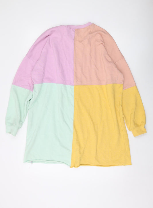 Missguided Womens Multicoloured Polyester Pullover Sweatshirt Size 8 Pullover
