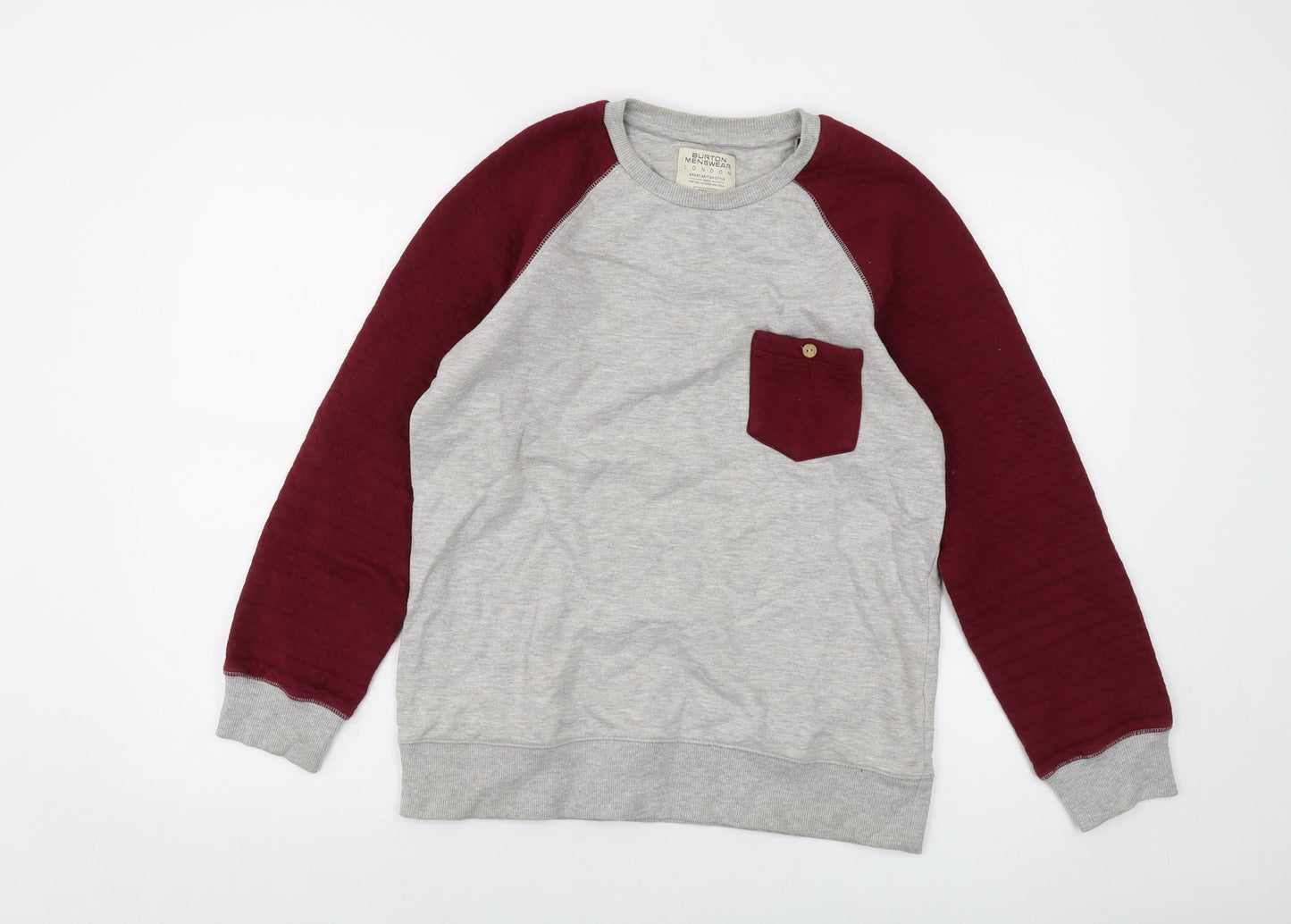 Burton Mens Grey Cotton Pullover Sweatshirt Size S