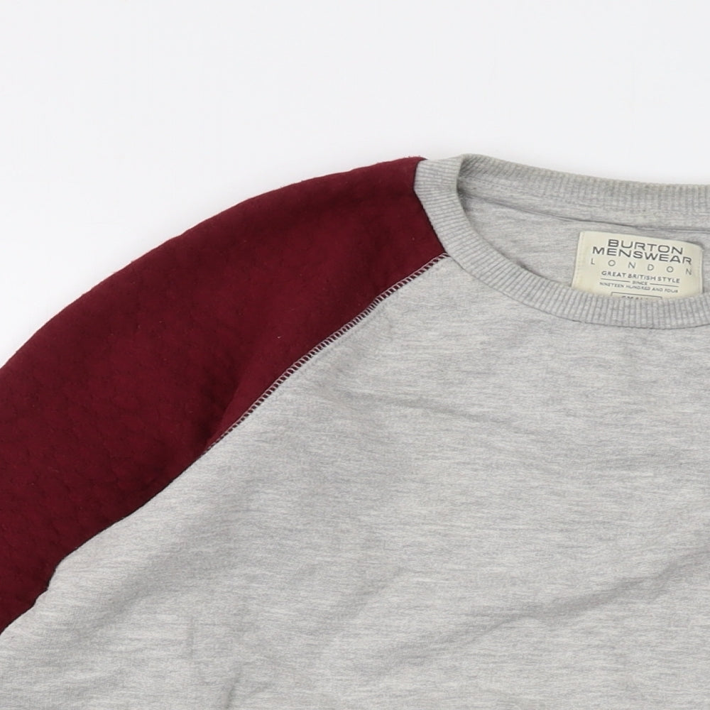 Burton Mens Grey Cotton Pullover Sweatshirt Size S