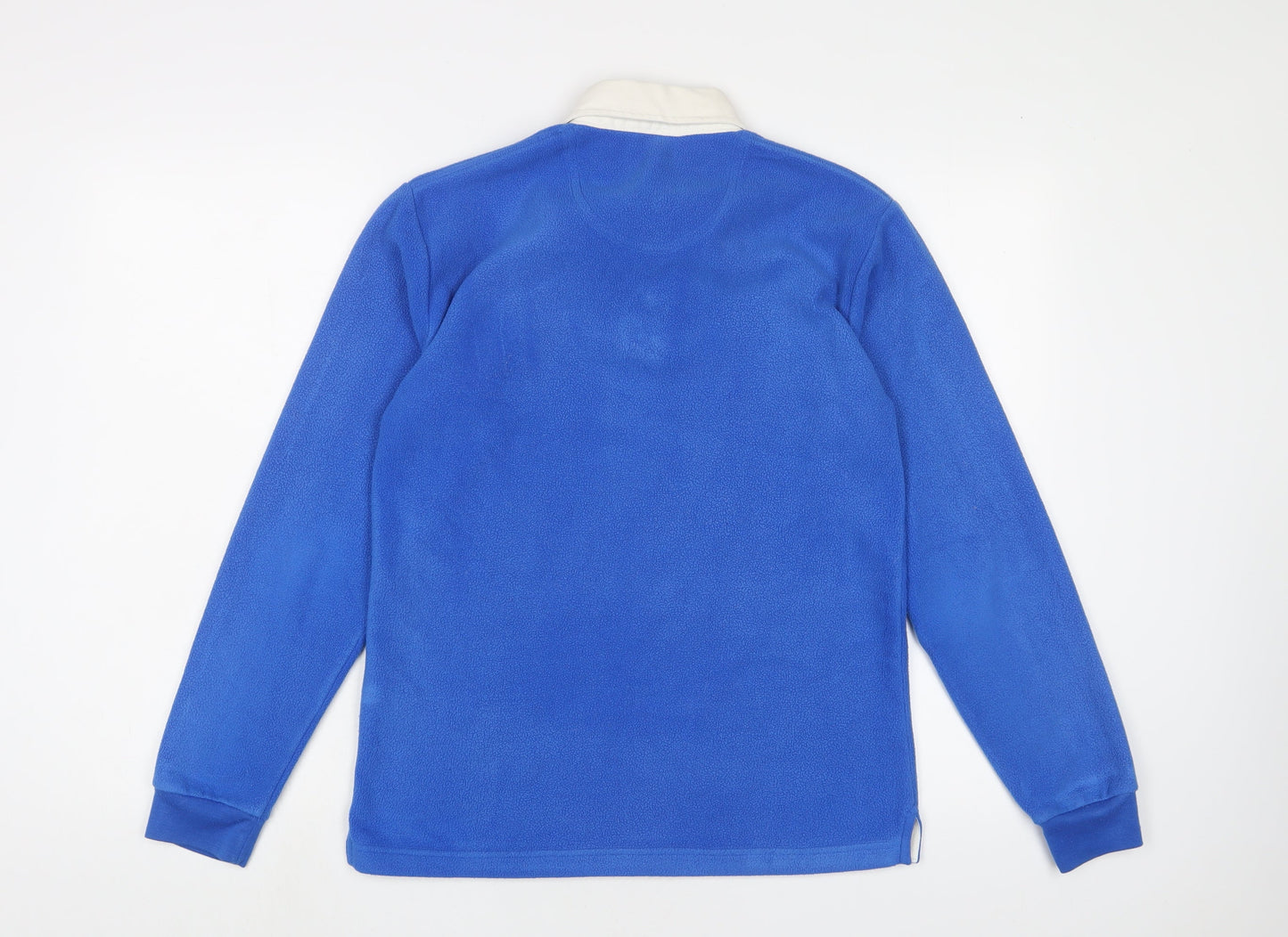 Cotton Traders Mens Blue Polyester Pullover Sweatshirt Size XS - Logo, Embroidered