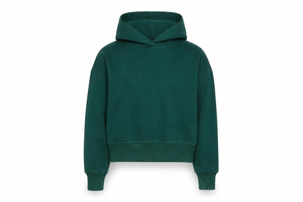 Zara Womens Green Cotton Pullover Hoodie Size S Pullover