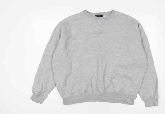 missgui Womens Grey Cotton Pullover Sweatshirt Size 12 Pullover
