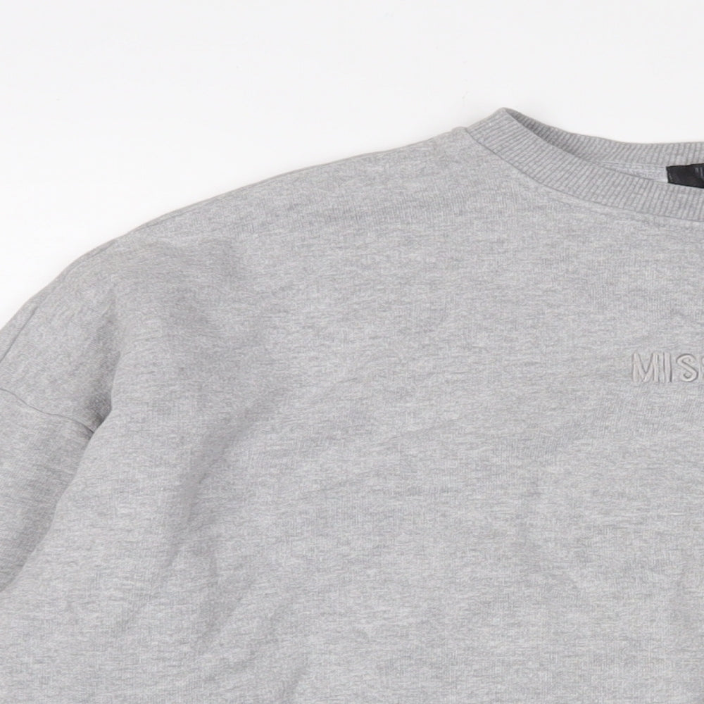 missgui Womens Grey Cotton Pullover Sweatshirt Size 12 Pullover
