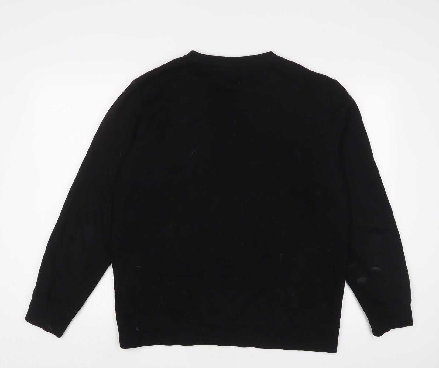 H&M Mens Black Cotton Pullover Sweatshirt Size M