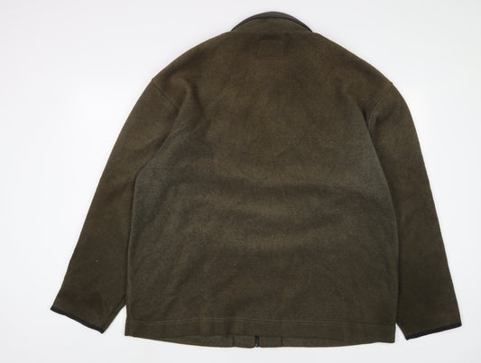 Authentic Mens Green Jacket Size L Zip