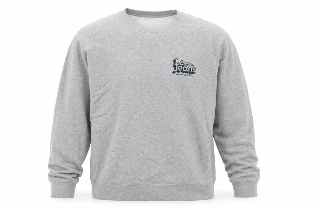 Mens UK L Regular Lee Jeans Grey Pullover Sweatshirt
