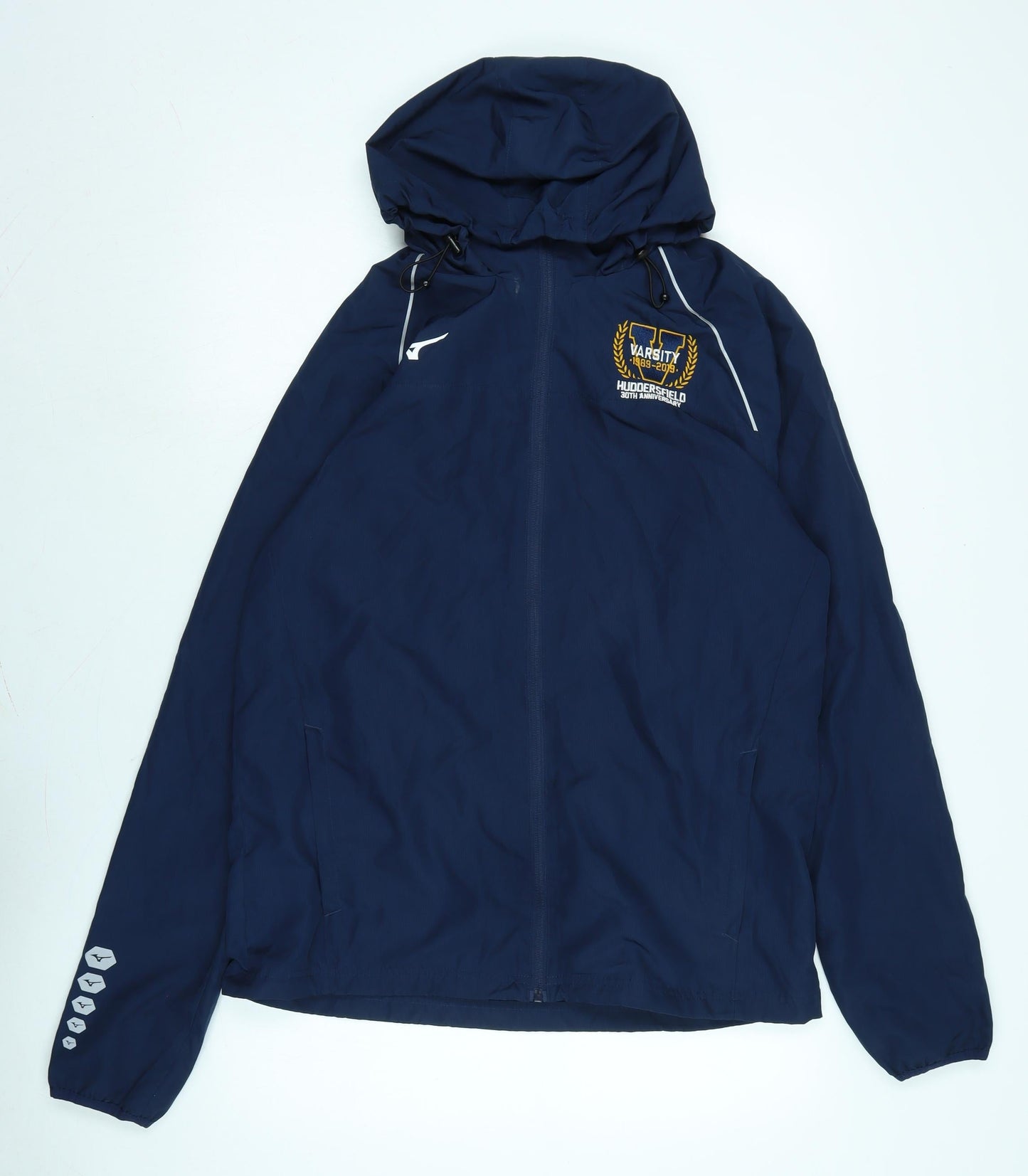 Mizuno Mens Blue Anorak Jacket Size XL Zip - Varisity Huddersfield-Bradfordwho