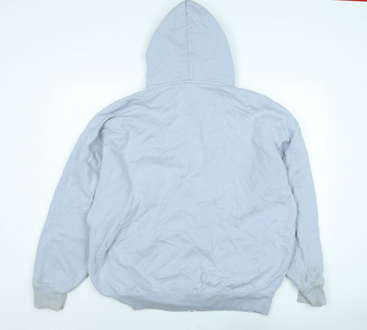 Brandy Melville Mens Blue Jacket Size 3XL Zip - Logo