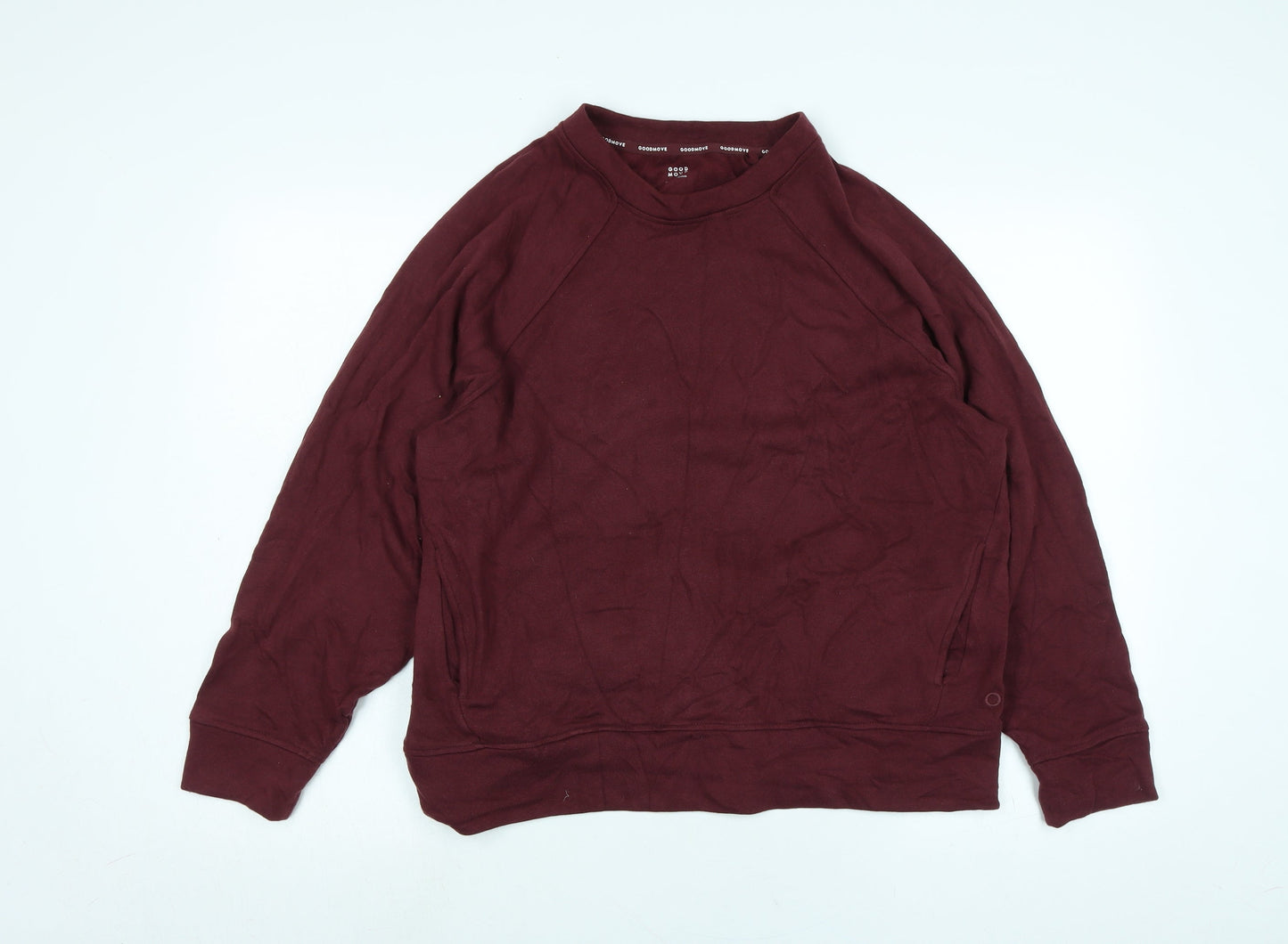 goodmove Womens Red Polyester Pullover Sweatshirt Size 14 - Logo