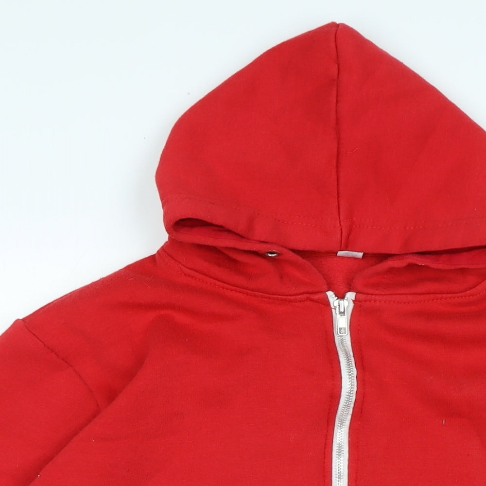 American authentic Womens Red Jacket Size L Zip - Logo