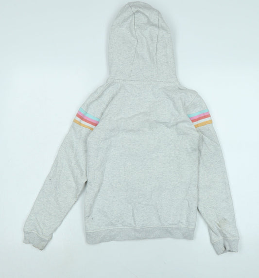 Nutmeg Girls Grey Jacket Size 13-14 Years Zip - Logo