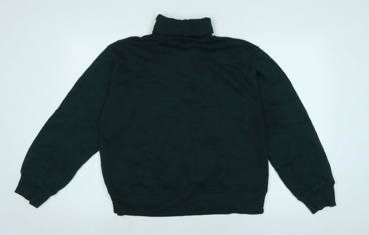 Zara Womens Green Polyester Pullover Sweatshirt Size M