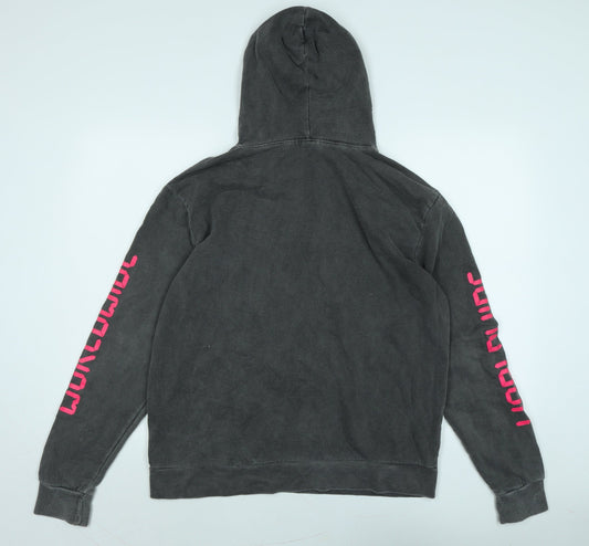 PRETTYLITTLETHING Womens Grey Polyester Pullover Hoodie Size S