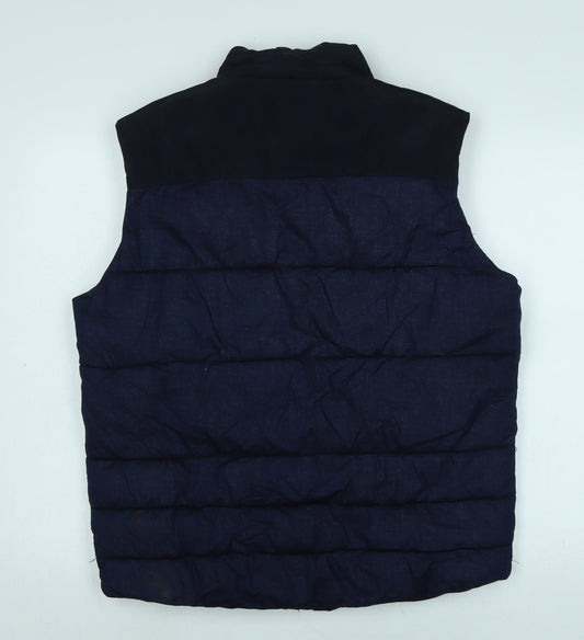 Origional denim Mens Blue Gilet Waistcoat Size L Zip