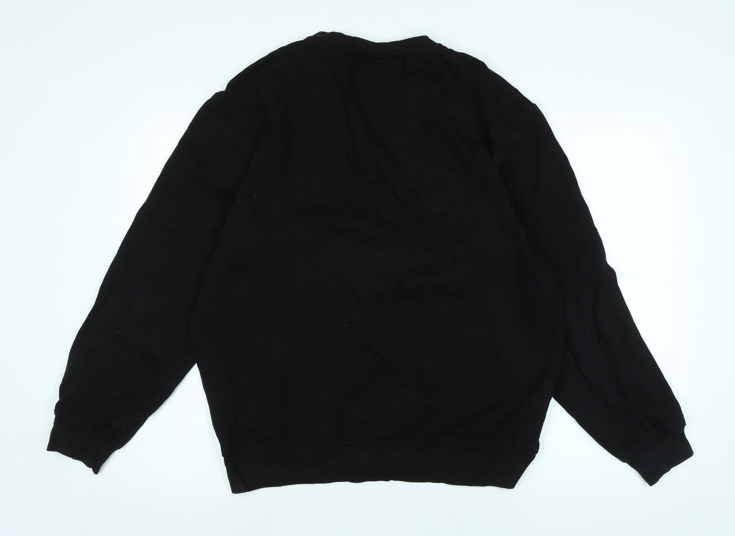 H&M Mens Black Polyester Pullover Sweatshirt Size M