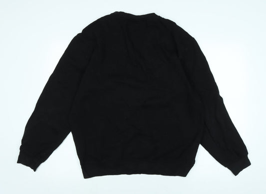 H&M Mens Black Polyester Pullover Sweatshirt Size M