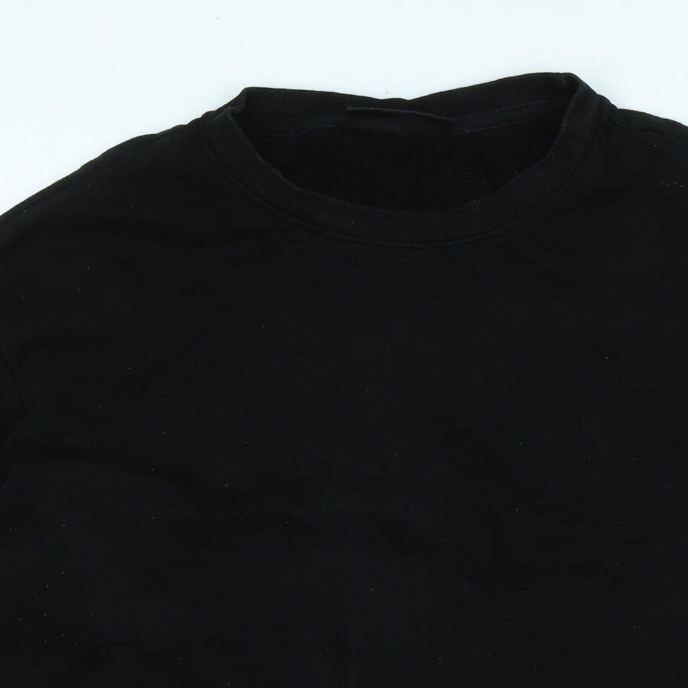 H&M Mens Black Polyester Pullover Sweatshirt Size M