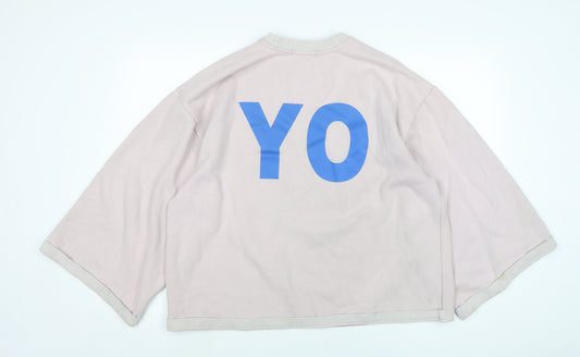 Little sunny bite Womens Pink Polyester Pullover Sweatshirt Size L