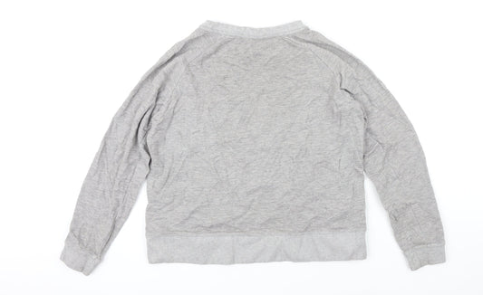 Mango Womens Grey Polyester Pullover Sweatshirt Size S