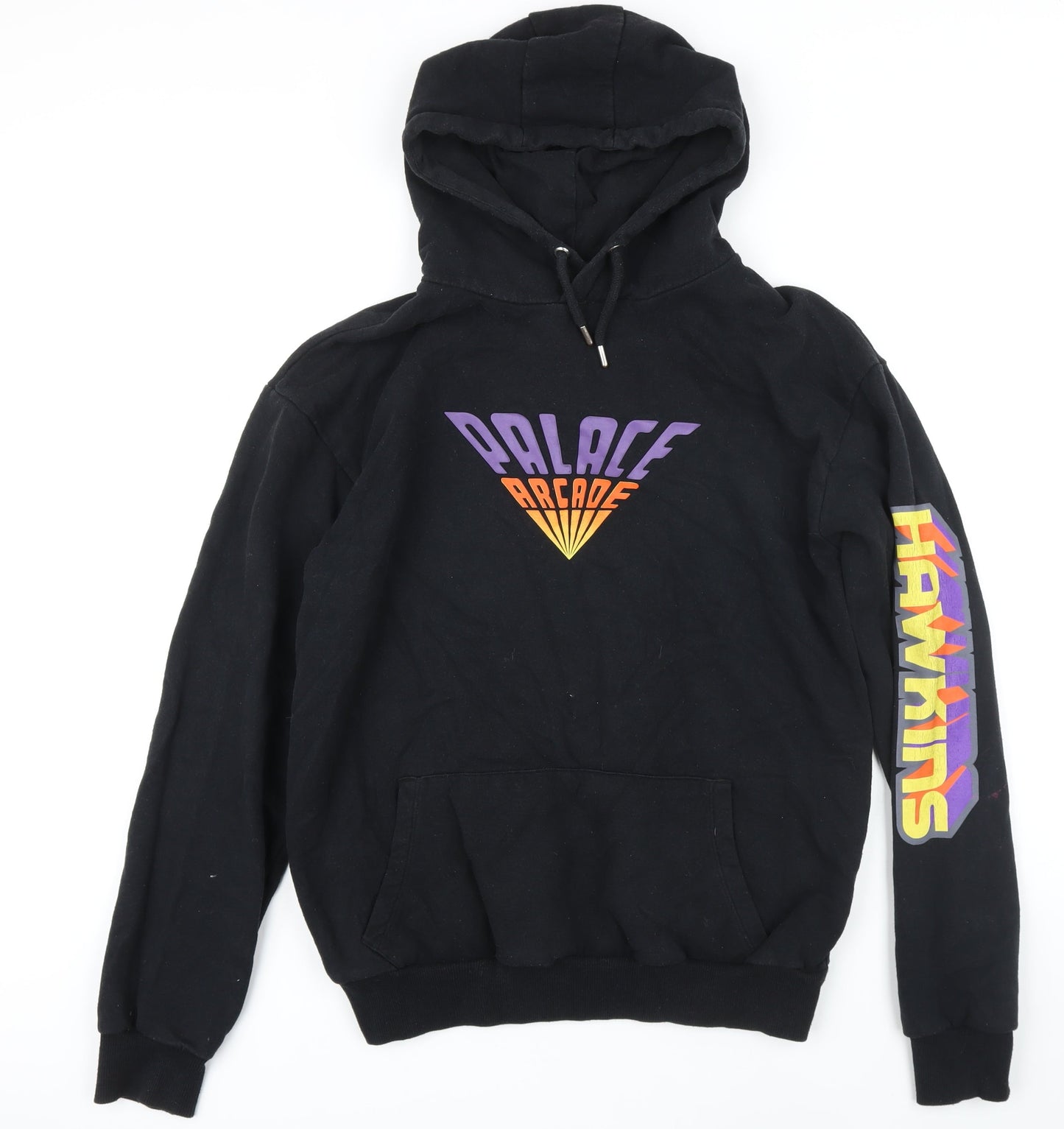 Stranger Things Mens Black Cotton Pullover Hoodie Size L - Palace Arcade