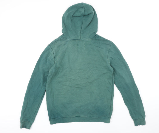 Koton Mens Green Cotton Pullover Hoodie Size S
