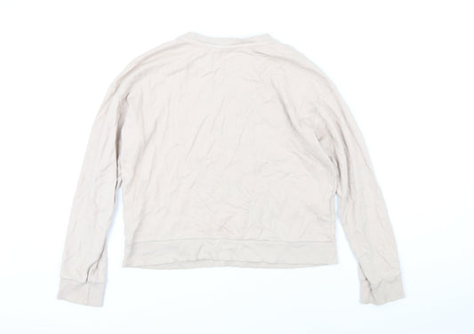 Mango Womens Beige 100% Cotton Pullover Sweatshirt Size M
