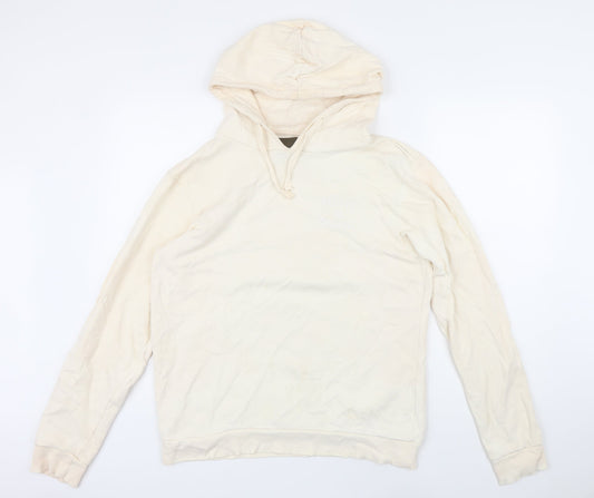 Koton Womens Ivory Cotton Pullover Hoodie Size M