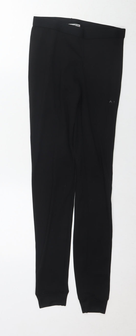 Campri Womens Black Polyester Pedal Pusher Leggings Size 8 L28 in