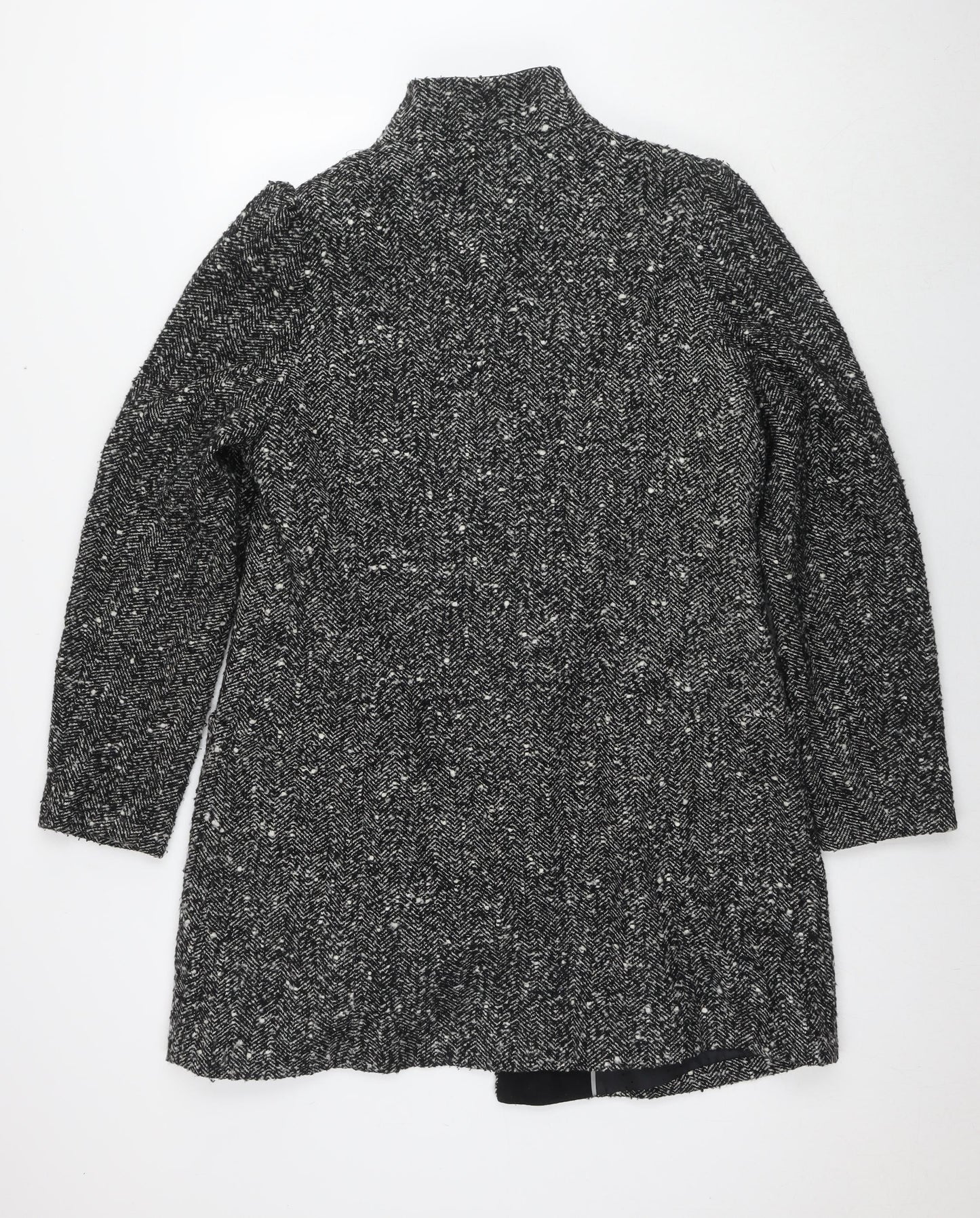 NEXT Womens Black Overcoat Coat Size 18 Snap