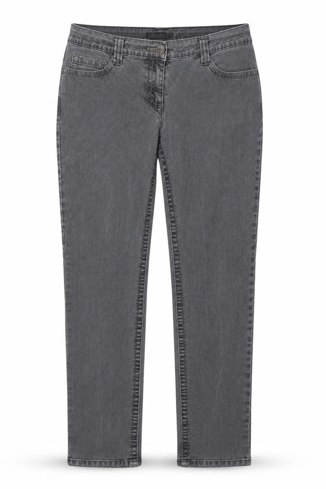 Dorothy Perkins Womens Grey Cotton Skinny Jeans Size 12 L30 in Regular Zip