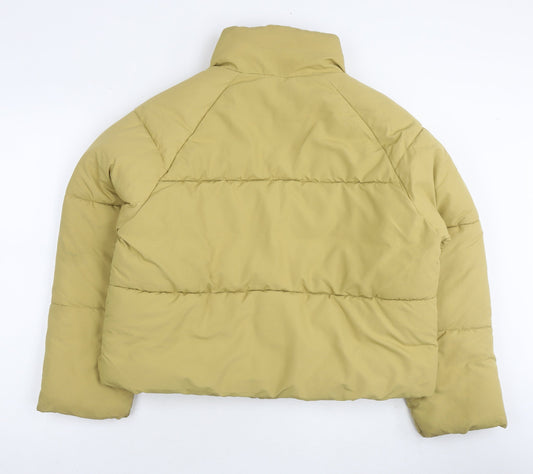 Monki Womens Yellow Parka Jacket Size S Zip
