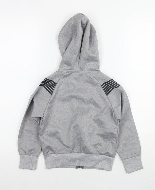 Marine Corps Boys Grey Polyester Full Zip Hoodie Size 4 Years Zip