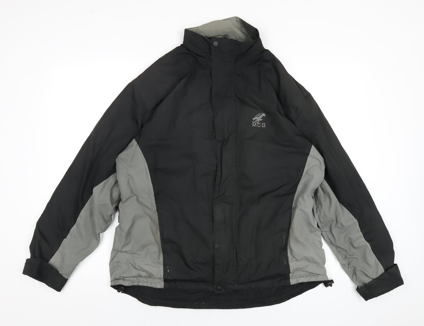 Man City Golf Mens Black Rain Coat Coat Size M Zip