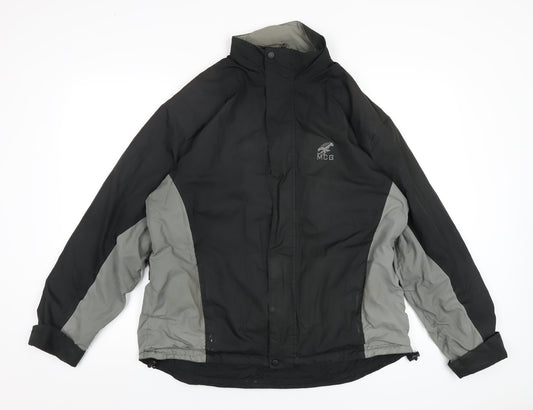 Man City Golf Mens Black Rain Coat Coat Size M Zip