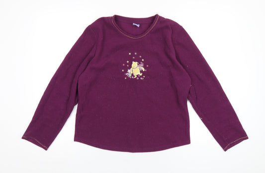 Disney Womens Purple Polyester Pullover Sweatshirt Size 10 Pullover - Winnie the Pooh