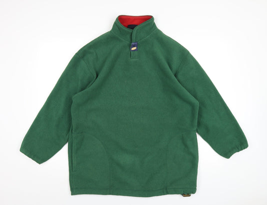 Capt. Scott Mens Green Polyester Pullover Sweatshirt Size S