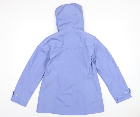 Details Womens Blue Rain Coat Coat Size XS Zip