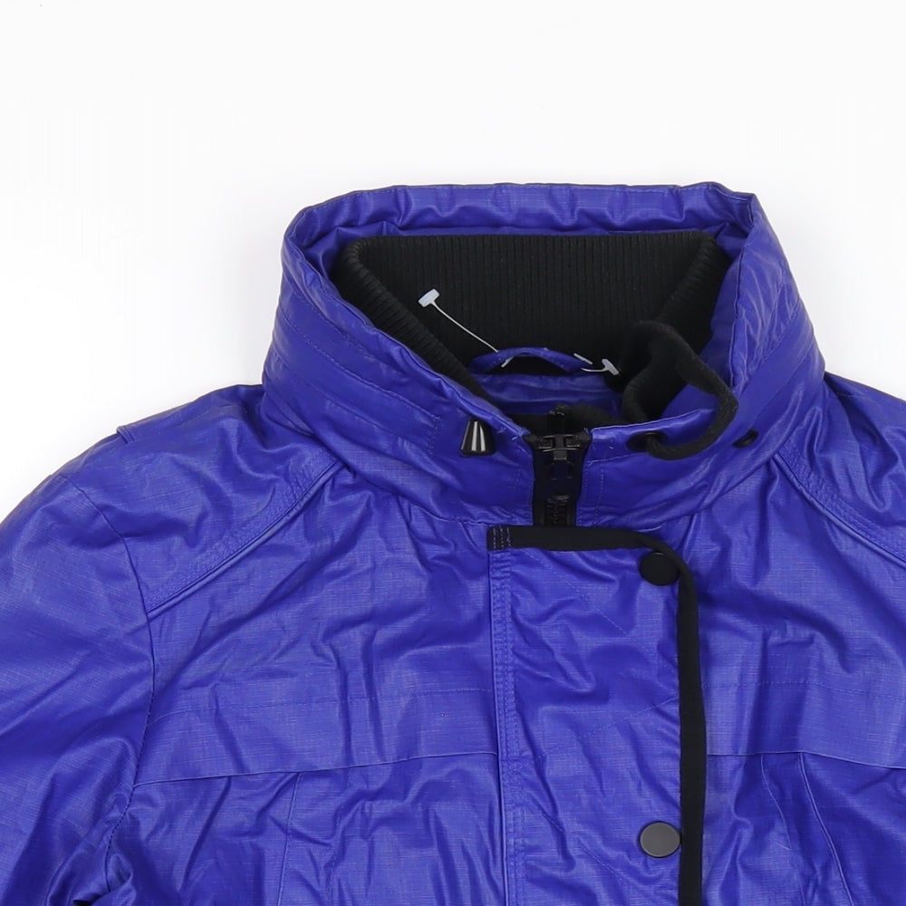 NEXT Womens Blue Rain Coat Coat Size 6 Zip