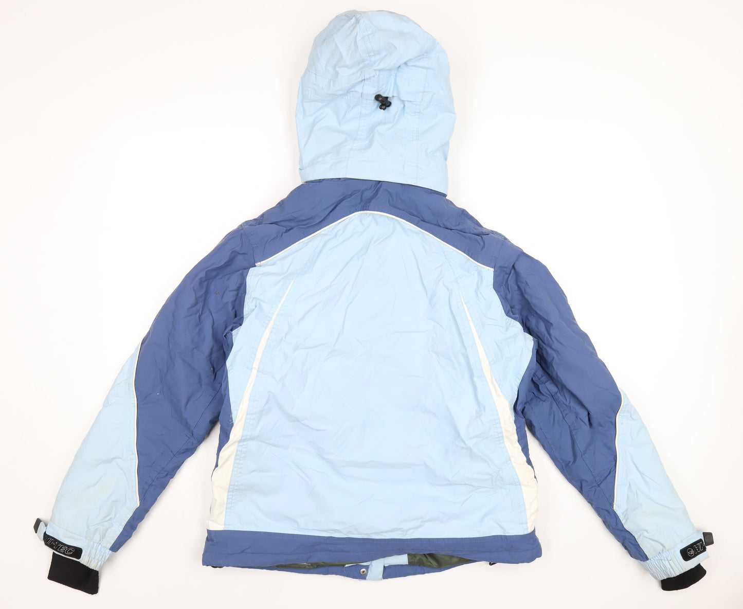 Hi-Tec Womens Blue Rain Coat Coat Size L Zip