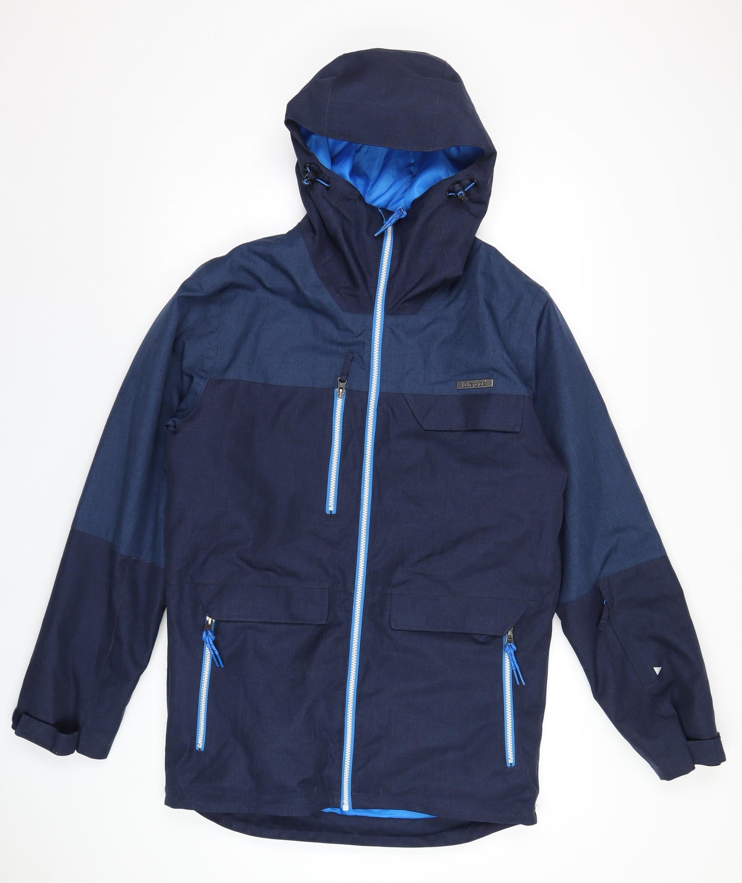 DECATHLON Mens Blue Rain Coat Coat Size S Zip