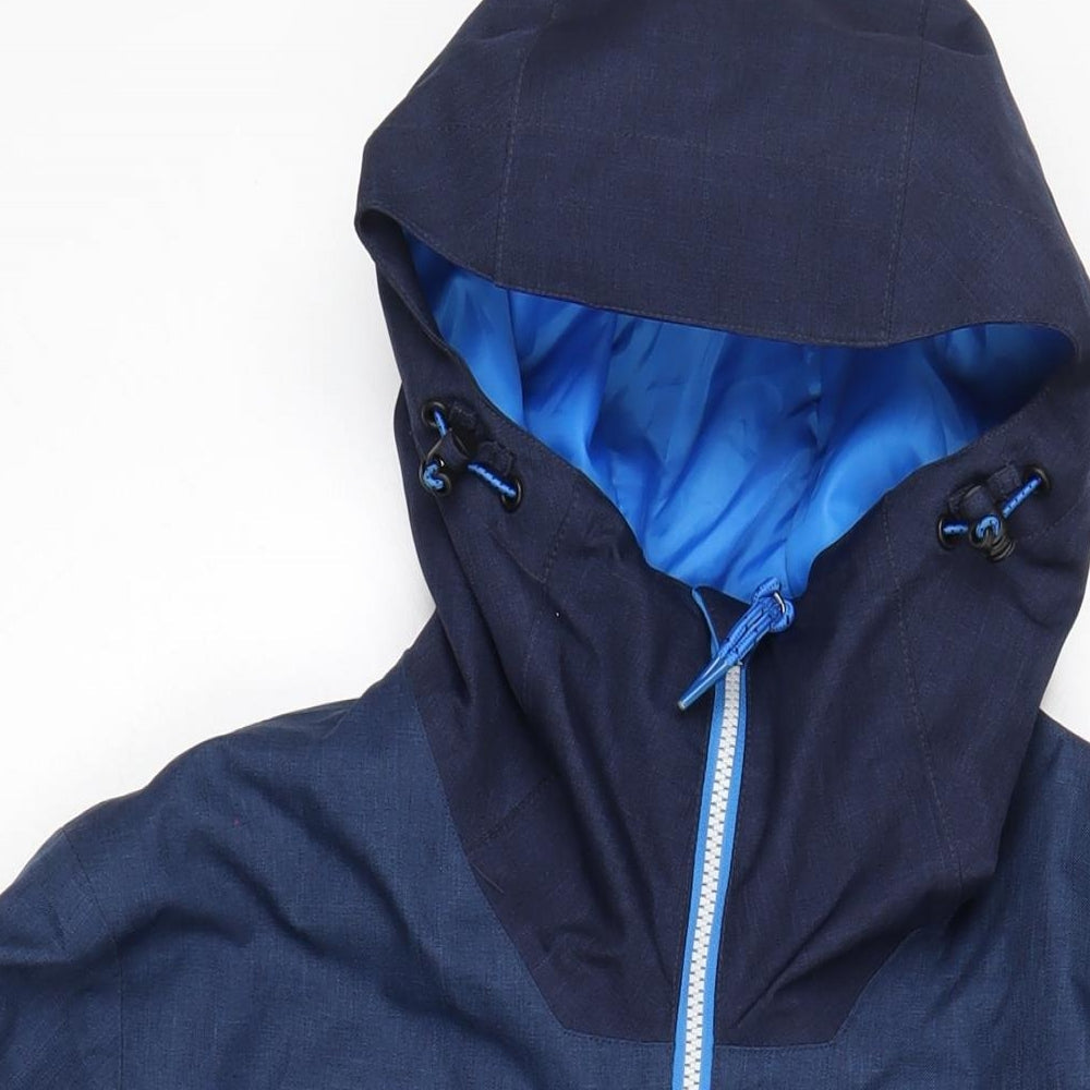 DECATHLON Mens Blue Rain Coat Coat Size S Zip