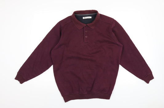 EWM Mens Purple Cotton Pullover Sweatshirt Size S