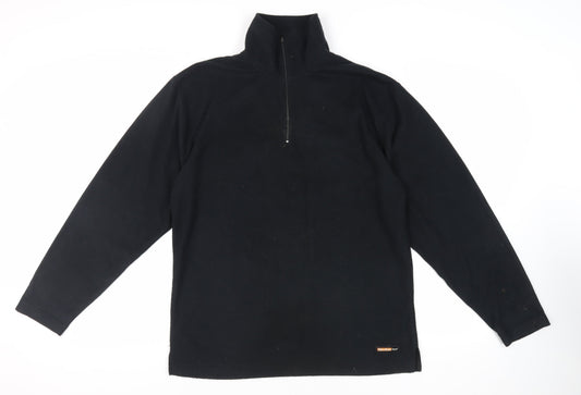 SCANDA Mens Black Polyester Pullover Sweatshirt Size L