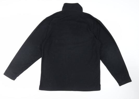 SCANDA Mens Black Polyester Pullover Sweatshirt Size L