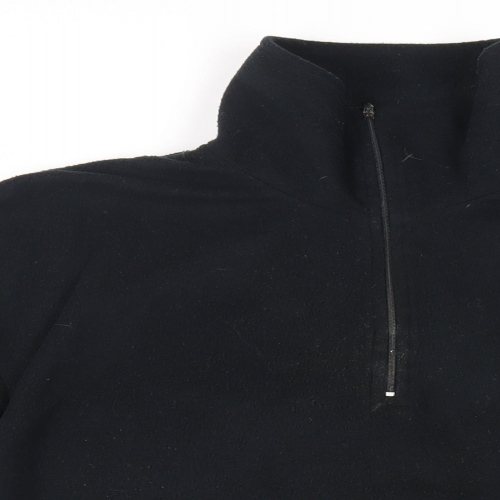 SCANDA Mens Black Polyester Pullover Sweatshirt Size L