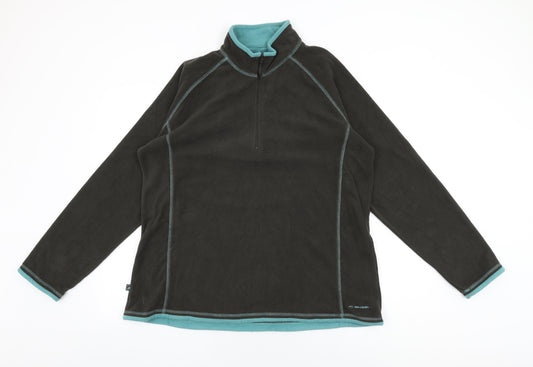 Mountain Life Womens Brown Polyester Pullover Sweatshirt Size 20 Zip
