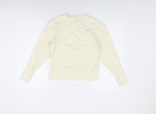 Mango Womens Ivory Cotton Pullover Sweatshirt Size XS Pullover - Voila